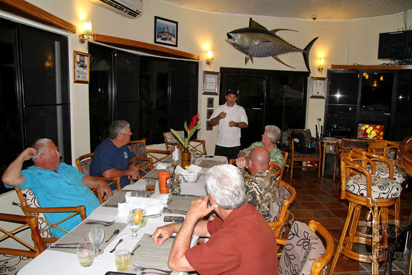 Seafood at our resort restaurant.