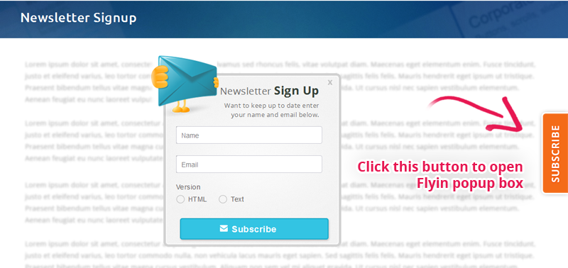 ARForms Form in Popup Window By Selecting Fly 